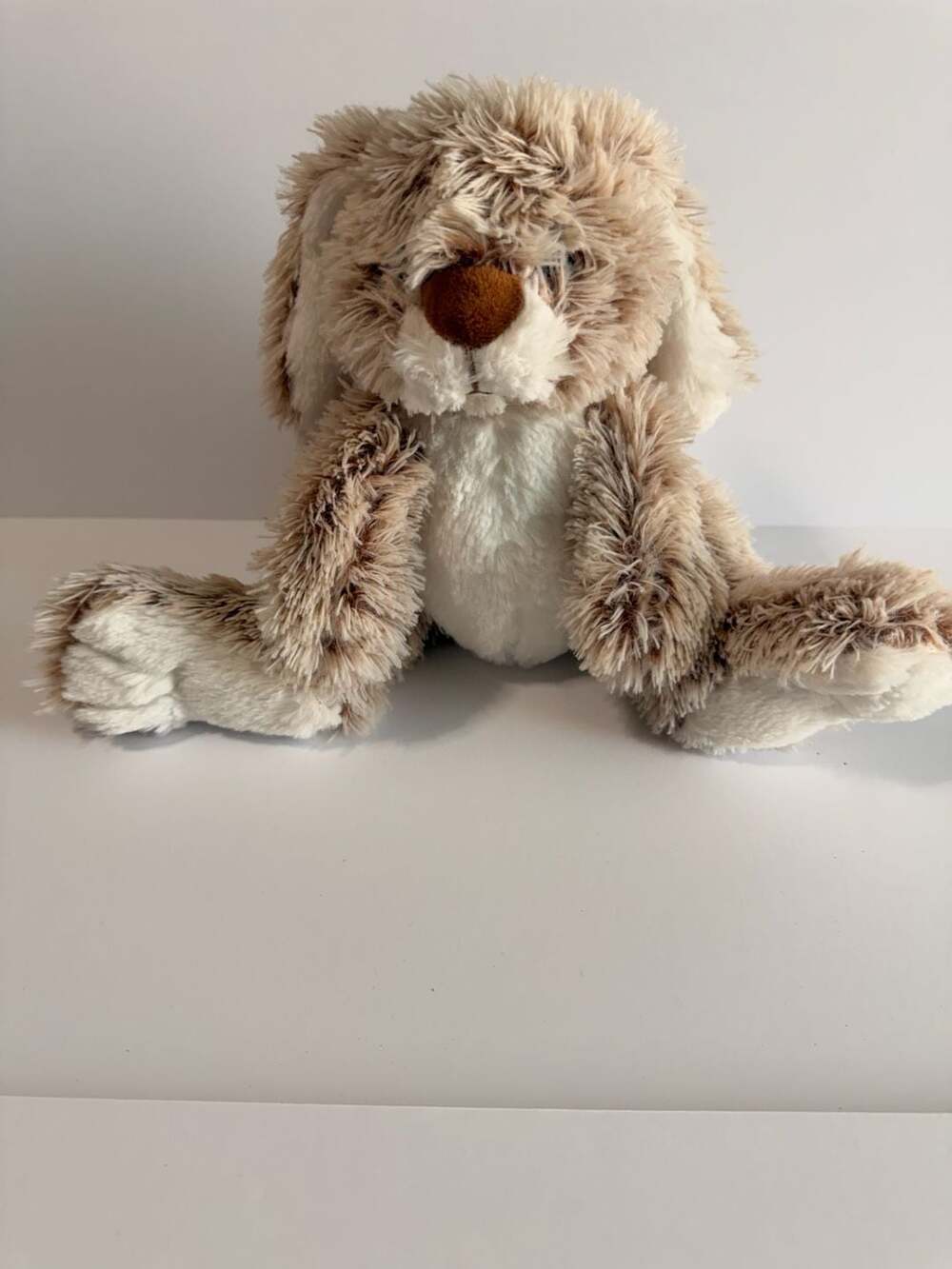 Melissa & Doug Burrow Bunny Tan and White Floppy Eared Plush